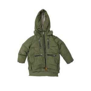 Orolay Girls Full Zip Long Sleeve Hooded Jacket Green Size 4-5Y
